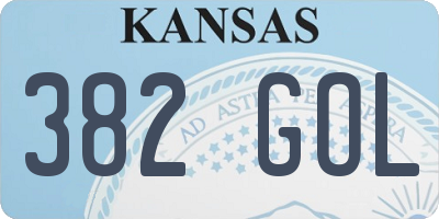 KS license plate 382GOL