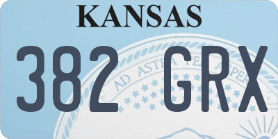 KS license plate 382GRX