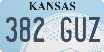 KS license plate 382GUZ