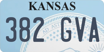 KS license plate 382GVA