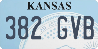 KS license plate 382GVB