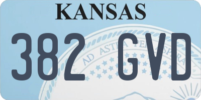 KS license plate 382GVD