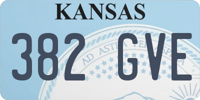 KS license plate 382GVE