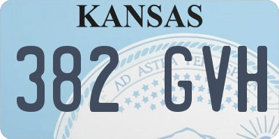 KS license plate 382GVH