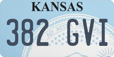 KS license plate 382GVI