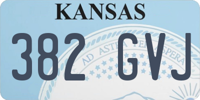 KS license plate 382GVJ