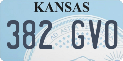 KS license plate 382GVO