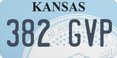 KS license plate 382GVP