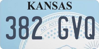 KS license plate 382GVQ