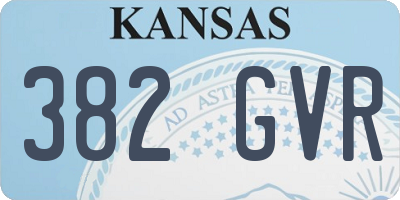KS license plate 382GVR