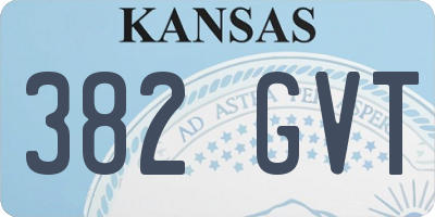 KS license plate 382GVT
