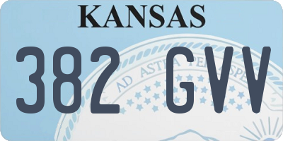 KS license plate 382GVV