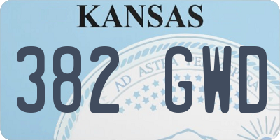 KS license plate 382GWD