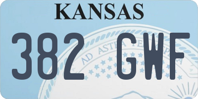 KS license plate 382GWF