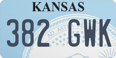 KS license plate 382GWK