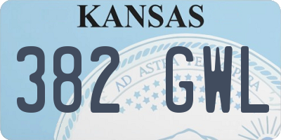 KS license plate 382GWL