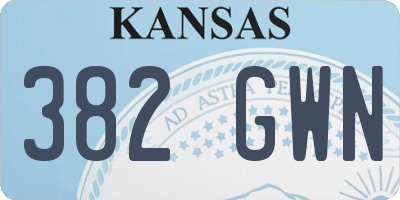 KS license plate 382GWN