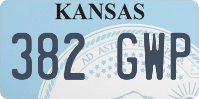 KS license plate 382GWP