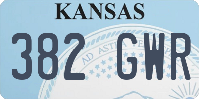 KS license plate 382GWR