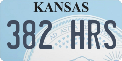 KS license plate 382HRS
