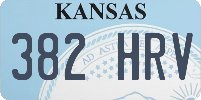 KS license plate 382HRV