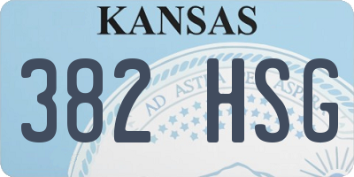 KS license plate 382HSG