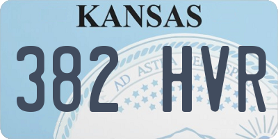 KS license plate 382HVR