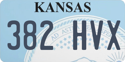 KS license plate 382HVX