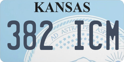 KS license plate 382ICM