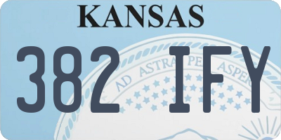 KS license plate 382IFY