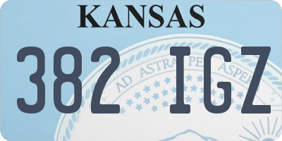 KS license plate 382IGZ