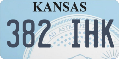 KS license plate 382IHK