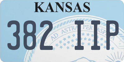 KS license plate 382IIP