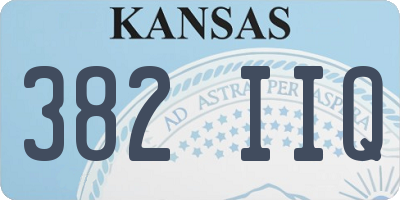 KS license plate 382IIQ