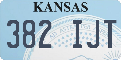 KS license plate 382IJT