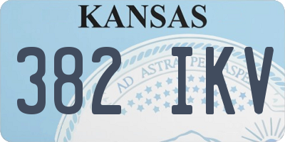 KS license plate 382IKV