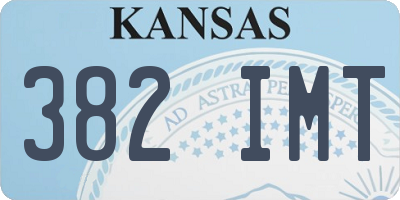 KS license plate 382IMT