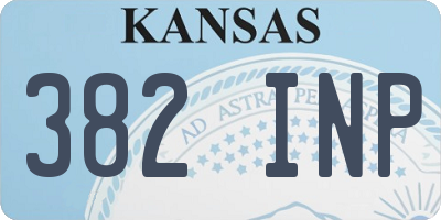 KS license plate 382INP