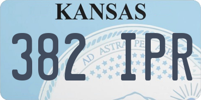 KS license plate 382IPR
