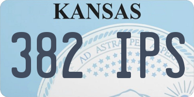 KS license plate 382IPS