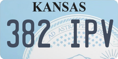 KS license plate 382IPV