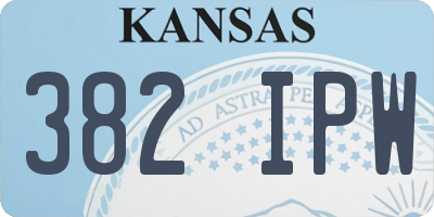 KS license plate 382IPW