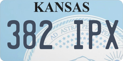 KS license plate 382IPX