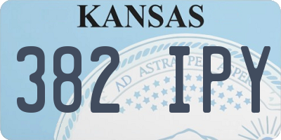 KS license plate 382IPY