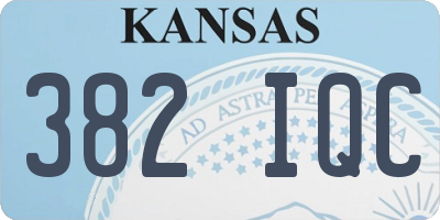 KS license plate 382IQC