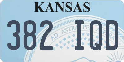 KS license plate 382IQD