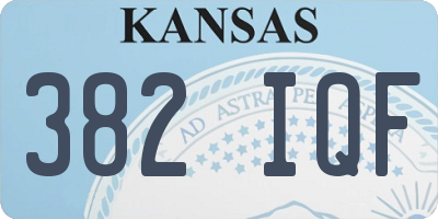 KS license plate 382IQF
