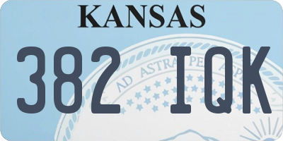 KS license plate 382IQK