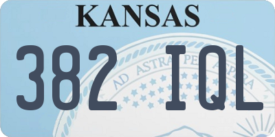 KS license plate 382IQL