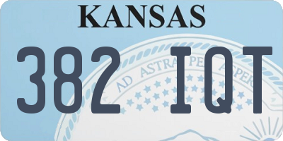 KS license plate 382IQT